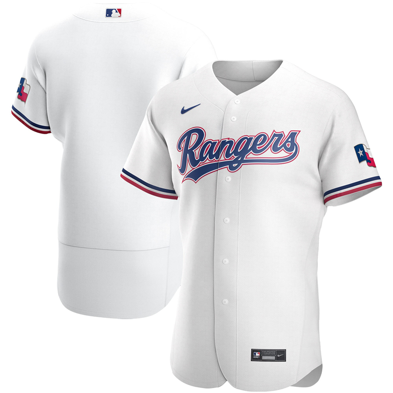 MLB Men Texas Rangers Nike White Home 2020 Authentic Jersey 